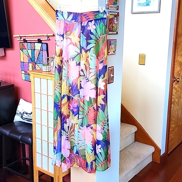 NWT Cover- up sheer multi floral tropical size xl - Picture 15 of 17